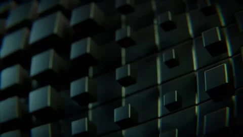 Abstract 3D Cube Grid Data Processing Animation Network Infrastructure Visu.. Stock Footage 346889050