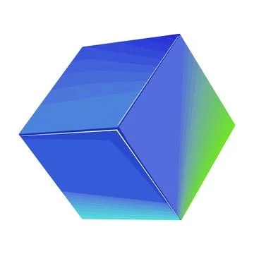 Abstract 3d cube illustration representing technology solutions Stock Illustration