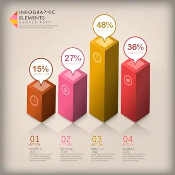 Abstract 3d cube infographics イラスト素材