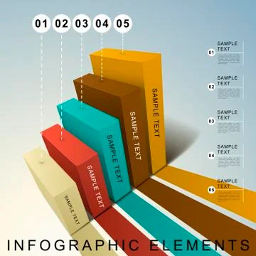 Abstract 3d cube infographics イラスト素材
