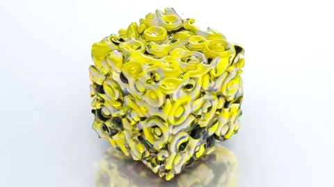 Abstract 3D Cube Morphing 56 4K Stock Footage 296066156