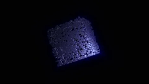 Abstract 3d cube moving animation. Stock Footage 168992521