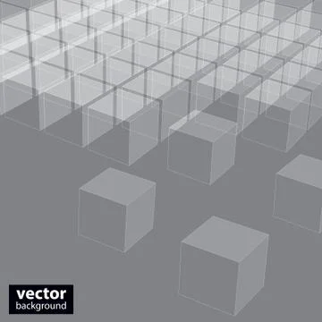 Abstract 3D Cubes Illustration Stock Illustration