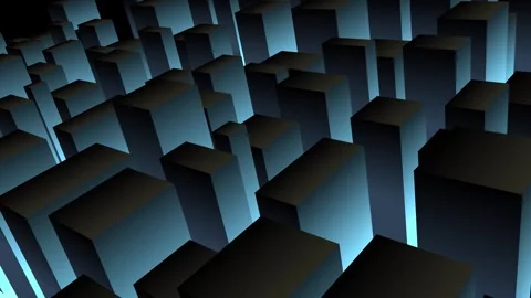 Abstract 3d cubes minimal smart city background. Stock Footage 276415696