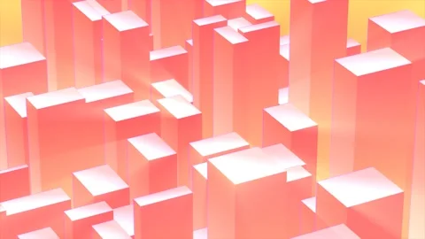 Abstract 3d cubes rectangles yellow orange sunny gradient in the form of a .. Vidéo 234876420