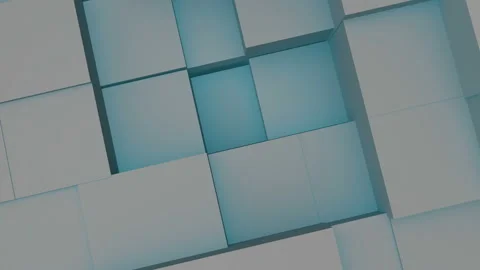 Abstract 3D Cubes Seamless Loop Slow Motion Animation Stock Footage 100470718