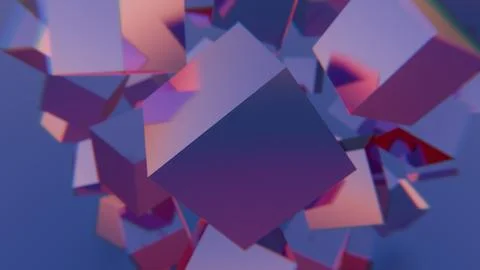 Abstract 3D Cubes with Soft Light and Shadows Illustrazione stock
