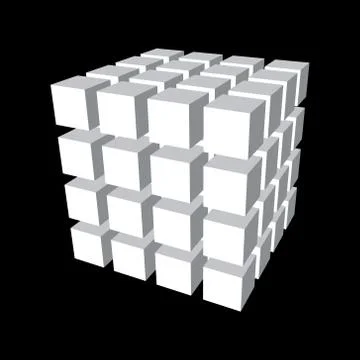 Abstract 3d cubes.  Vector illustration. Иллюстрация