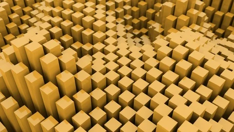 Abstract 3D cubes waves background animation. Creative shapes objects 4k looping Stock Footage 106715114