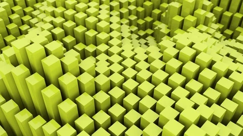 Abstract 3D cubes waves background animation. Creative shapes objects 4k looping Stock Footage 106715169