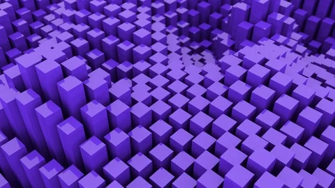 Abstract 3D cubes waves background animation. Creative shapes objects 4k looping Stock Footage 106715499