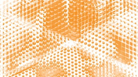 Abstract 3d cubic textile pattern waving randomly. Motion. Geometric background Video stock 266961939