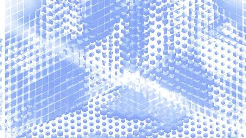Abstract 3d cubic textile pattern waving randomly. Motion. Geometric background Stock Illustration