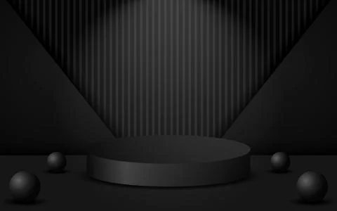Abstract 3D cylindrical podium background. Minimalist product presentation .. Stock Illustration