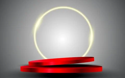Abstract 3D cylindrical podium background. Minimalist product presentation .. Stock Illustration