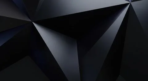 Abstract 3d dark geometric background with sharp angles and modern design Stock Illustration