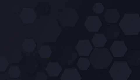 Abstract 3D dark hexagonal plates background graphic illustration. Stock Illustration