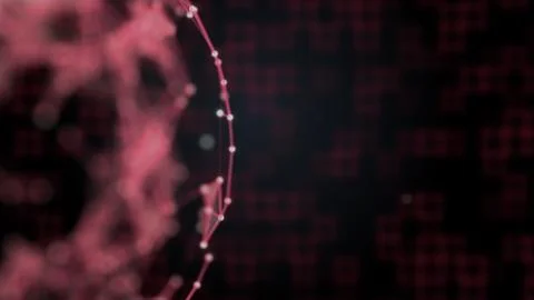 Abstract 3D design background of creative particles connection which can be used Stock Illustration