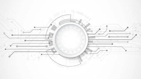 Abstract 3d design background with technology dot and line circuit board Stockillustratie