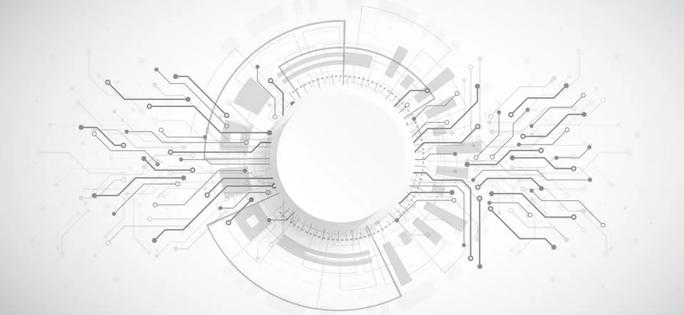 Abstract 3d design background with technology dot and line circuit board Stockillustratie