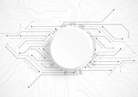 Abstract 3d design background with technology dot and line circuit board Illustrazione stock