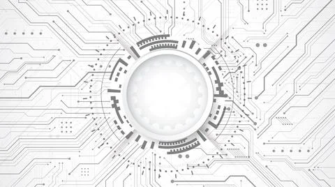 Abstract 3d design background with technology dot and line circuit board Stockillustratie