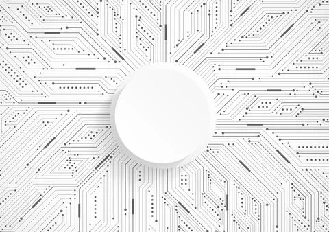 Abstract 3d design background with technology dot and line circuit board Stock Illustration