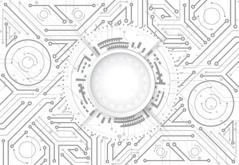 Abstract 3d design background with technology dot and line circuit board Stockillustratie