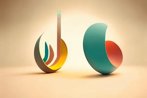 The abstract 3d design elements Stock Illustration