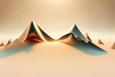 The abstract 3d design elements,Minimalist style landscape design 스톡 일러스트