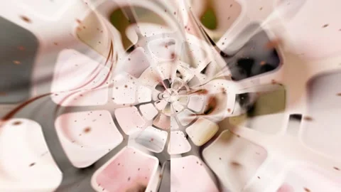 Abstract 3D Design with Soft Colors Stock Footage 289117446