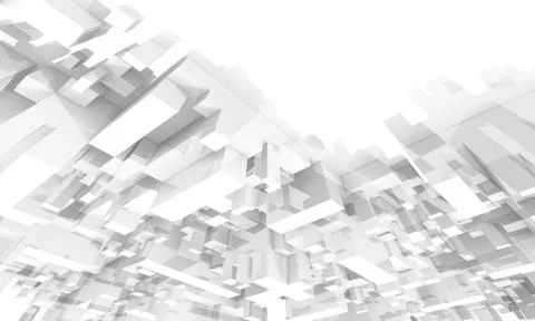 Abstract 3d digital background, perspective effect Stock Illustration