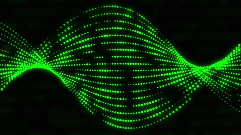 Abstract 3d digital glowing background. Spiral wave Stock Footage 241753169