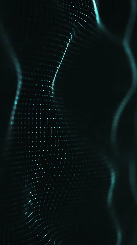 Abstract 3D digital wave, flowing network structure. Motion graphic  Stock Footage 304740509
