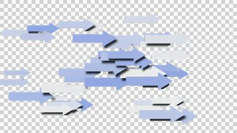Abstract 3D Direction Arrows Isolated on Transparent Background. Stock Photos