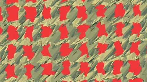 Abstract 3D Distorted Geometric Mesh Background with Red Accents Stock Footage 339691872