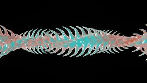 Abstract 3d DNA liquid vibrant gradient colours neon cyber punk pop cool 스톡 일러스트