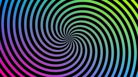 Abstract 3D dynamic and spiral circular patterns with colorful background 스톡 일러스트
