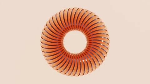 Abstract 3D Dynamic: Transparent Rotating Circular Disks Array Stock Footage 271129204