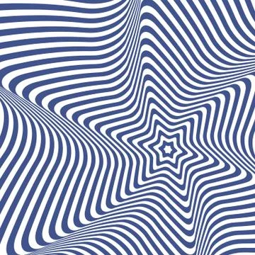 Abstract 3d effect wavy stripes background. Stock Illustration