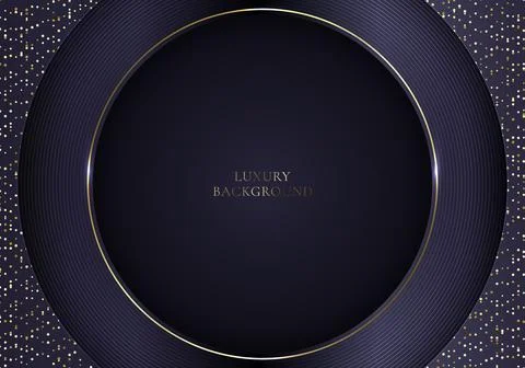 Abstract 3D elegant purple circle pattern with golden lines rounded and gold イラスト素材