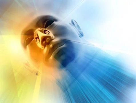 Abstract 3d face Stock Illustration