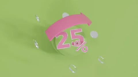 Abstract 3D Financial Growth Background with Pink Arrow and Gold Coins Rotating  Stock Footage 338252036