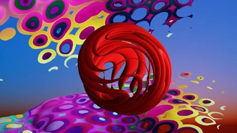 ABSTRACT 3D FLOATING ELEMENTS Stock Footage 340563915