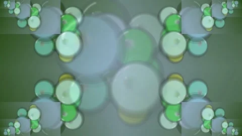 Abstract 3D Floating Green Spheres Background Vídeo Stock 332787709