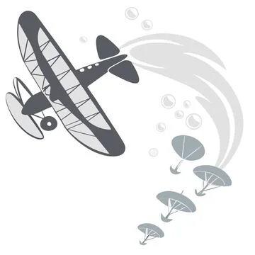 Abstract 3D Floating Paper Sheets on White Stock Illustration