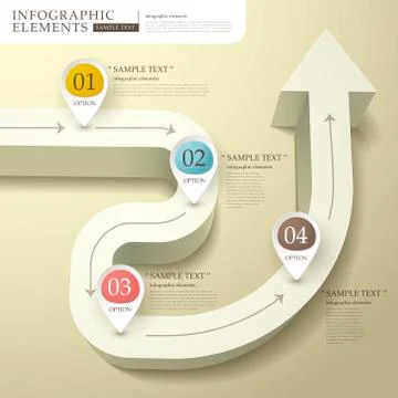 Abstract 3d flow chart infographics Stock Illustration