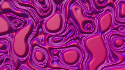 Abstract 3D Flowing Pink and Purple Liquid Motion Background Seamless Loop 動画素材 341534023