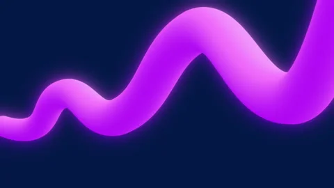 Abstract 3D Fluid Line Shape Animation, Purple,  Luma Matte, Loopable Stock Footage 315203274