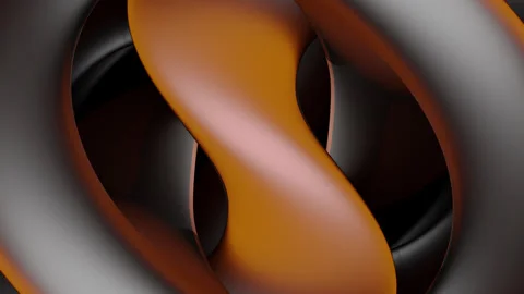 Abstract 3D footage of an elegant liquid glass swirling torus structure. Stock-Footage 335097919